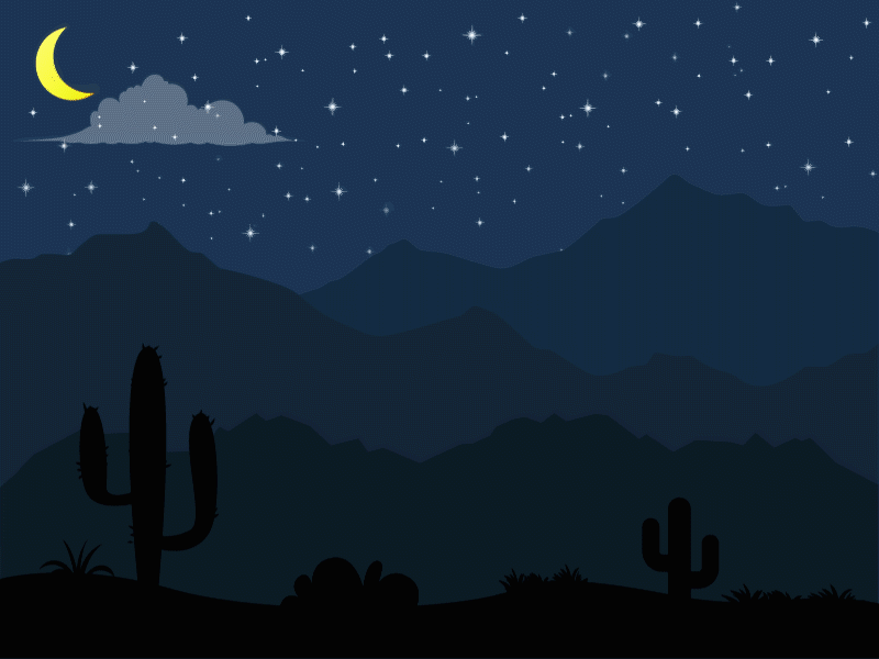 Day and Night animation day debut firstshot gif hellodribbble mountain night