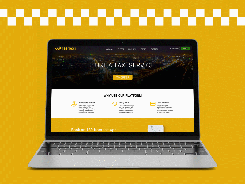 Taxi website concept