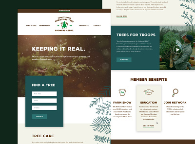 Pennsylvania Christmas Tree Grower Association - Home Page adobe branding design icon logo typography ui ux vector web