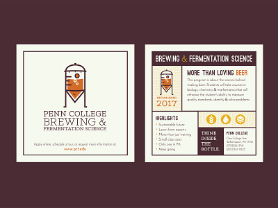 Penn College Brewing & Fermentation Science - Promo Coaster
