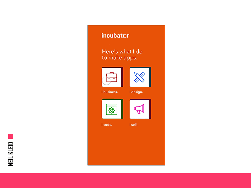 Incubator sign in design - Invision Studio animation app design gif incubator invision sign in studio ui ux