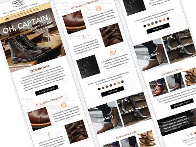 Thursday Boot Company: Email Design Exercise brand branding design ecommerce email email design mobile template