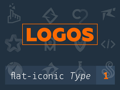 My LOGOS flat-iconic type 1 brand flat icon identity logo logodesign mark