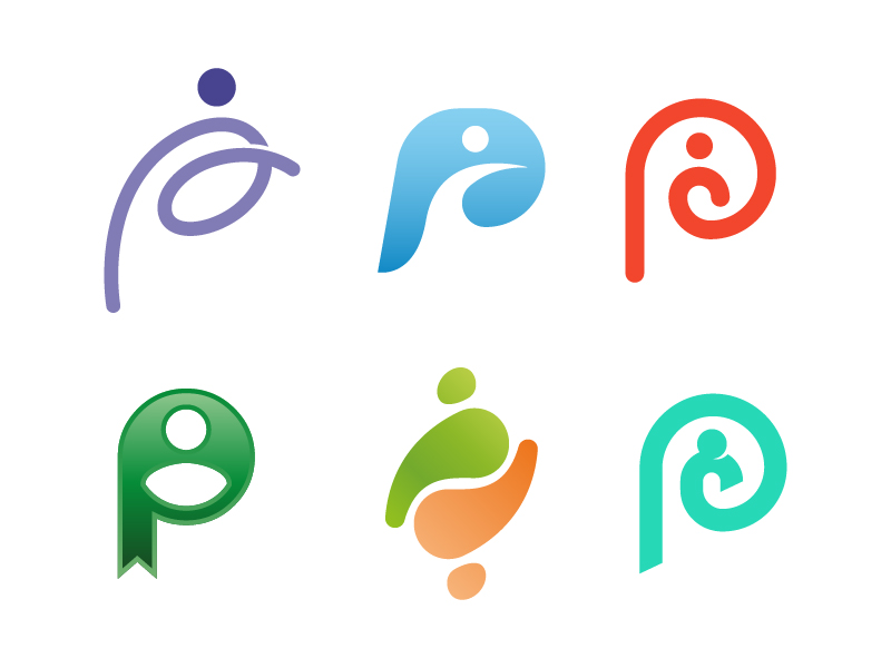 P letter - User Interface & Gesture Icons