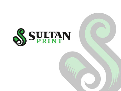 Sultan Print Logo brand icon logo logodesign mark print s letter sultan