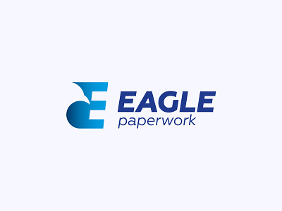 Eagle Paperwork Logo brand eagle icon logo logodesign mark paper paperwork print