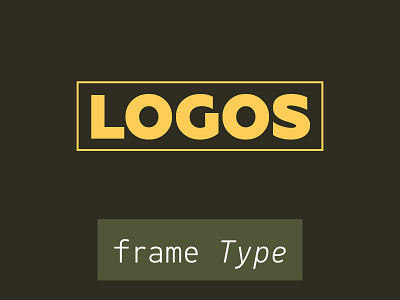 My Logos Frame Type brand budget frame icon identity logo logodesign mark