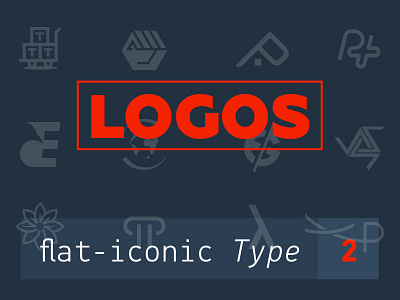My Logos collections flat-iconic type 2 brand flat icon identity logo logodesign mark