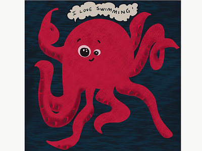 Swimming octopus