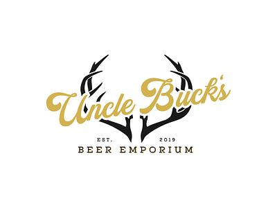 Uncle Buck's beer brewery logo logo