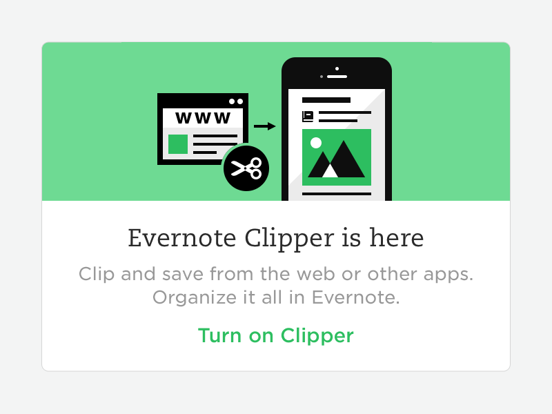 evernote web clipper on mobile