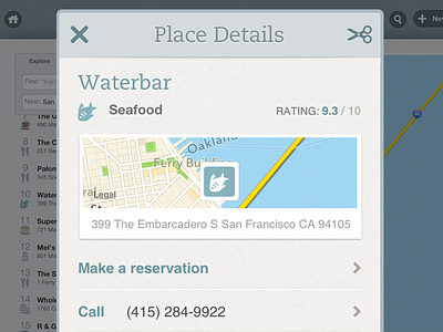 Place Details evernote food map opentable reservation restaurant search