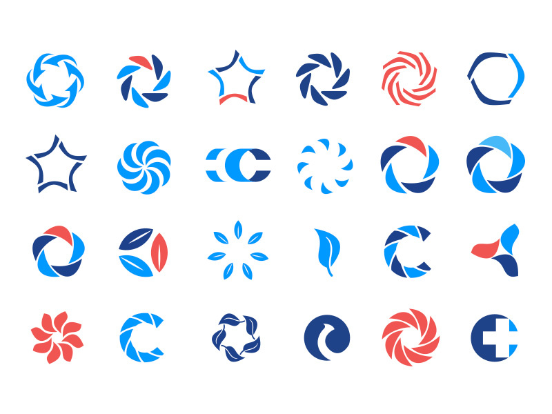 Logo Shapes logo marks logo shapes vibrant health icons illustration