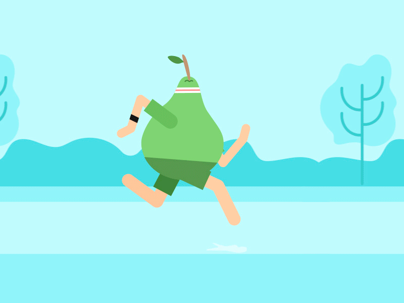 Pete the pear 2d after effects design motion graphics