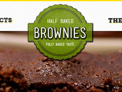 HBB Nav & Banner banner brownies cta food natural nav organic retro