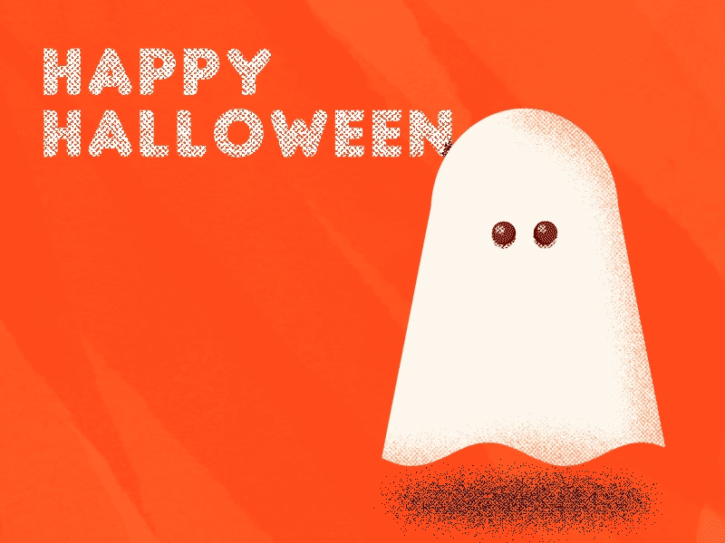 HAPPY HALLOWEEN 2d animation boo character cute design fall ghost ghosts graphics halloween haunted illustration motion october orange spooky style