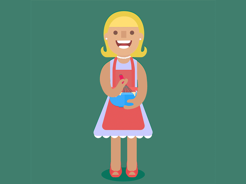 Whisk It 2d animation baker baking character design graphics mom motion