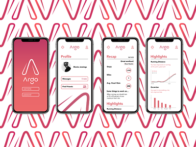 Argo Fitness app branding design icon illustration logo minimal ui