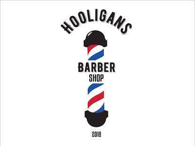 Hooligans Barber Shop design logo