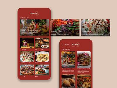 Digital Menu carrousel figma food foody menu mobile restaurant spicy vegan