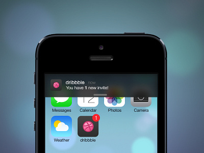 iOS 7 dribbble Invite