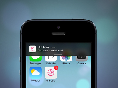 iOS 7 dribbble Invite Rebound dribbble invite flat icons invite ios ios7 iphone mobile