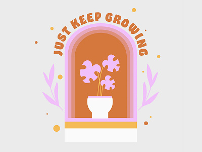 Keep Growing. design fun graphic graphic art illustration illustration art illustrator photoshop plants