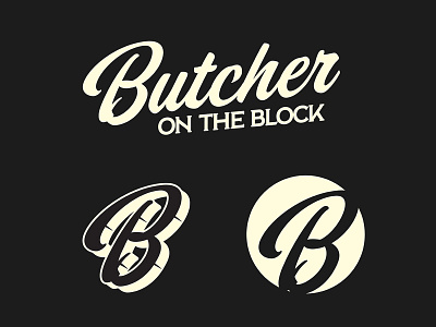Butcher on the Block brand identity branding butcher butchery concept design food fun graphic art illustrator logo photoshop rough draft