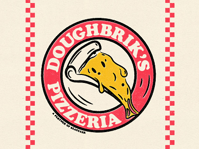 Doughbrick's Pizzeria branding david dobrik forfun graphic graphic design handdrawn illustration inspired logo logodesign photoshop vlogsquad