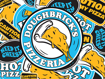 Doughbrik's Pizzeria brand design branding david dobrik design for fun graphic graphic art graphic design illustration illustrator logo photoshop pizzeria