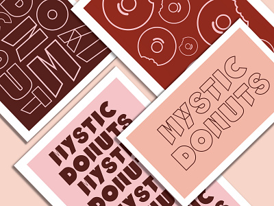 Mystic Donuts - Hand Lettered Font branding color design donut donuts funashell graphic art handlettering illustration photoshop