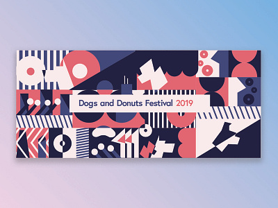 Dogs And Donuts Branding abstract branding color design donut donuts fun graphic graphic art illustration illustrator photoshop