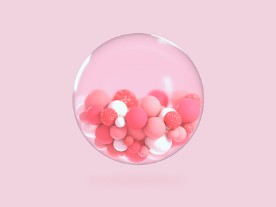 04 / Gumballs 3d 3d design 3d render abstract art balls c4d cinema 4d clean damianmartelli design digital digitalart gumballs materials minimal pink render texture