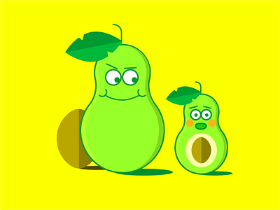 Pear design flat fruit illustration minimal pear vector