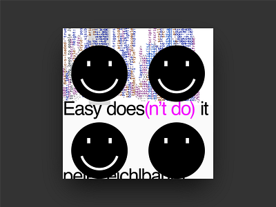 Easy Doesn't Do It album album art album cover color covers design gestaltung graphic design grid grids helvetica minimal music organized pattern proportion scale type typographie typography