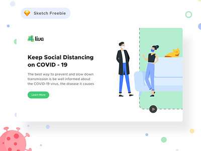 Coronavirus Social Awareness Landing Page ( Free Sketch FIle )