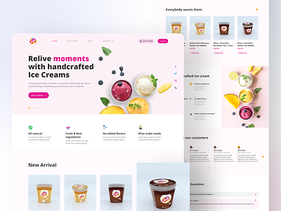 OMG Handcrafted Ice Cream Website UX Redesign