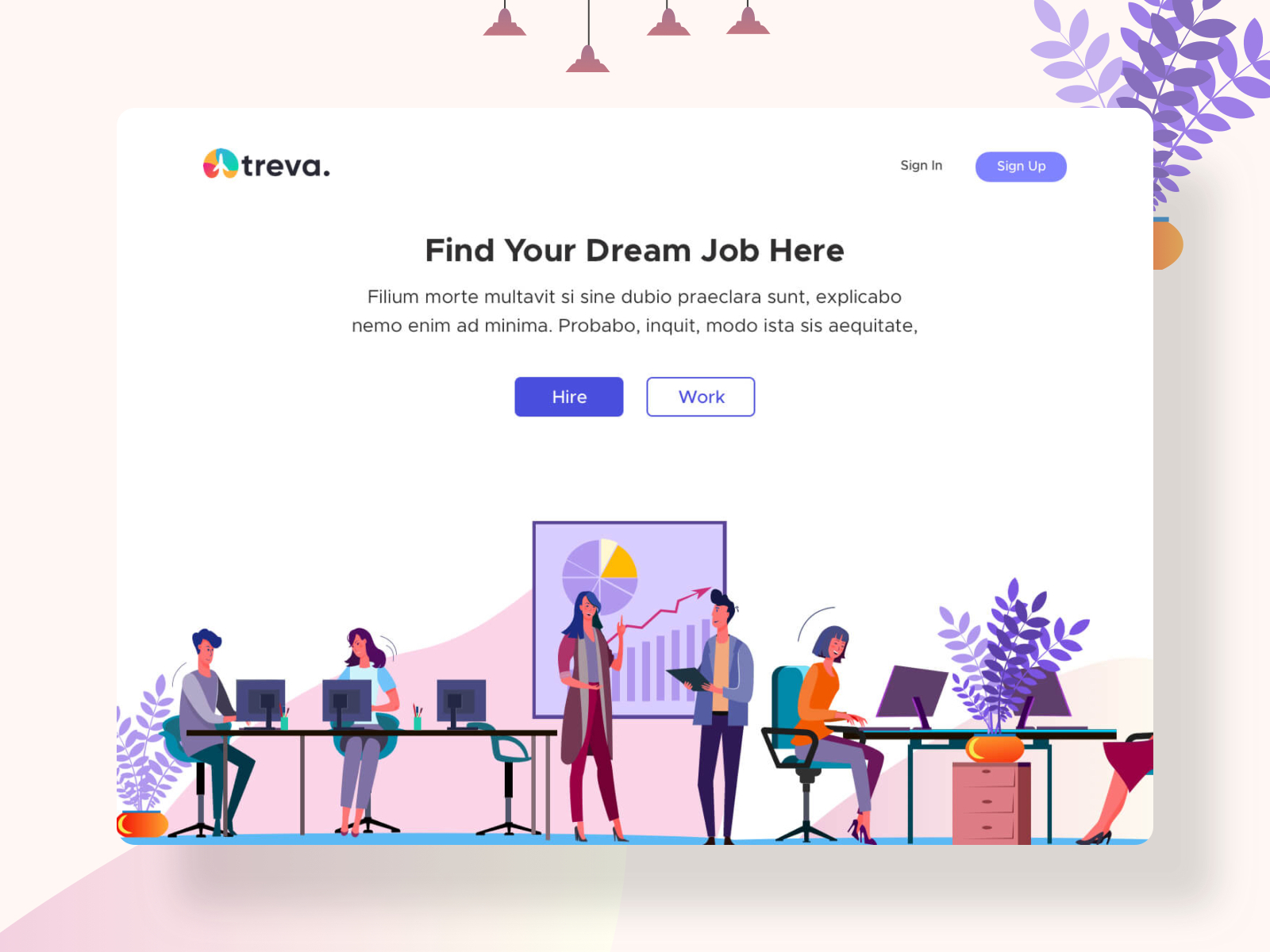 Treva - Job Hiring Platform Exploration (Sketch Freebie)