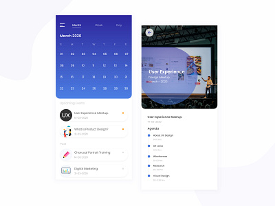 Calendar UI app concept creativecloud design ios 10 ui ux
