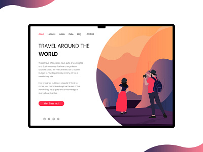 Travel Landing Page concept design figma illustration ui ux web