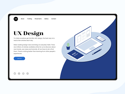UX Design research Landing Page concept figma illustration isometric ui ux web