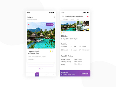 Hotel Booking App adobexd concept creativecloud design ui