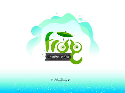 Frog Respite beach Logo branding logo design typography typography logo