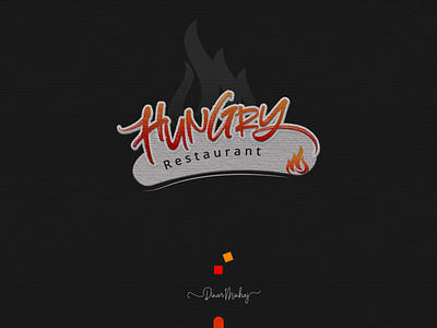 Hungry Restaurant Logo Design brand identity branding design lettering logo logo design logodesign logotype typography typography logo