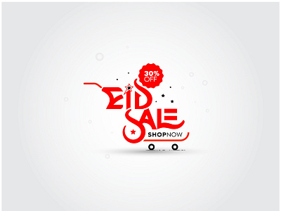 Eid Sale Shopping cart Typography brand identity branding design illustration lettering logo logo design typography typography logo vector