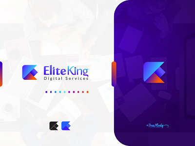 EliteKing Logo branding design illustration lettering logo logo design typography typography logo ui vector