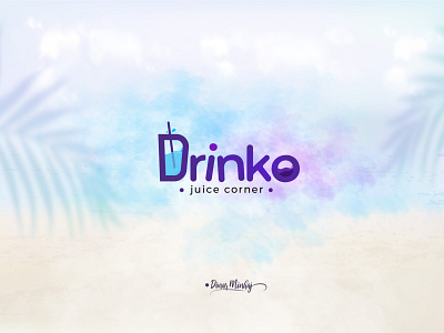 Drinko Juice Corner Typography Logo