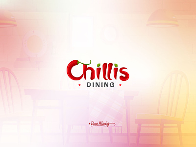 Chillis_dining_logo_design_dinar_minhaj branding design illustration lettering logo logo design typography typography logo ui vector