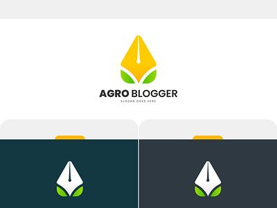 Agro Blogger Logo Design branding design icondesign illustration lettering logo logo design typography typography logo ui vector