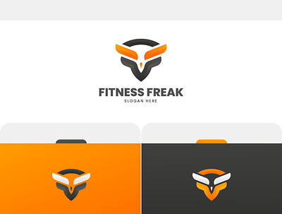 Fitness Freak Logo branding design icon illustration lettering logo logo design typography typography logo ui vector